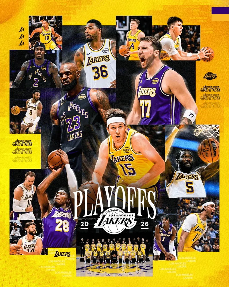 xingkong-众志成城！湖人官方晒出锁定季后赛海报：季后赛资格已锁定